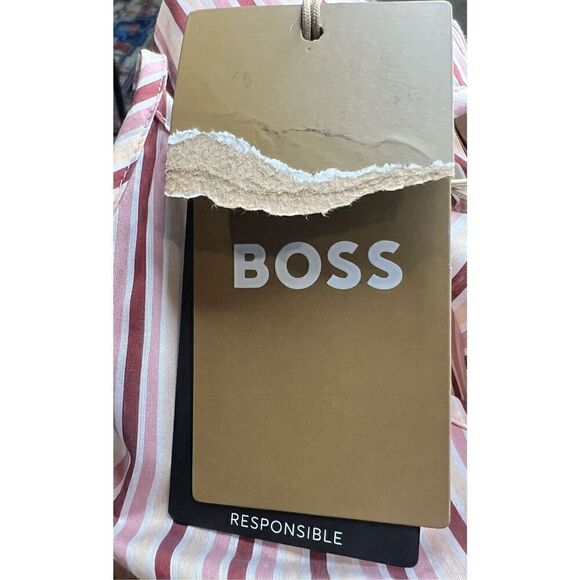 BOSS Datecara Striped Tiered Midi Dress in Stripes NWT Size 6 - Picture 7 of 9